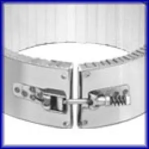 A red bird with wings spread and a tail.