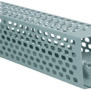 A close up of the side of a metal box