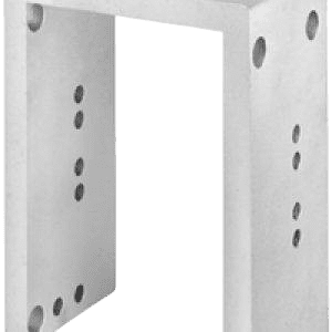 A green screen with a door opening to the left.