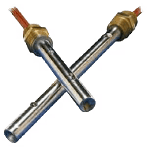 Two pipes connected to one another on a green background