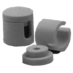 A close up of three different types of plastic parts