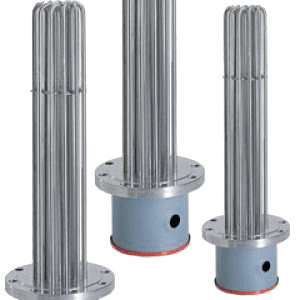 A group of three metal poles with one pole on top.