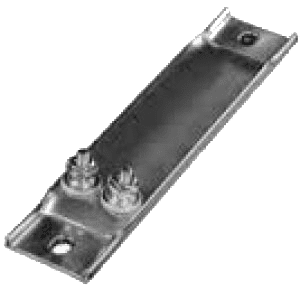 A metal object with two bolts on top of it.