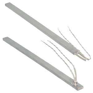 A pair of plastic sticks with long tails.