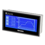 A picture of an electronic device with a blue screen.