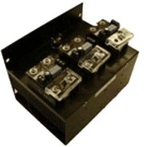 A box with many different electrical devices on it.