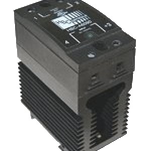 A black box with an electrical device on top of it.