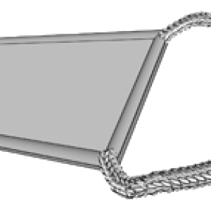 A picture of the bottom part of a saw blade.
