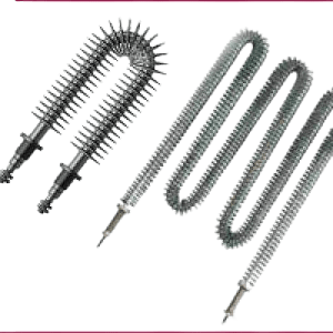 A series of three different types of heating elements.