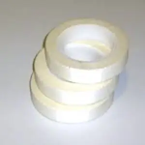 A stack of three rolls of tape.