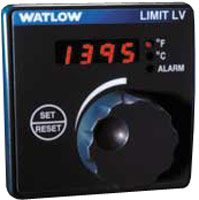 A black and blue watlow limit lv thermostat.