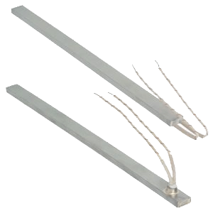 A pair of plastic sticks with long tails.