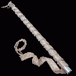 A long chain is shown with a small amount of metal.