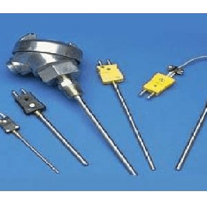 A group of different types of thermocouples.