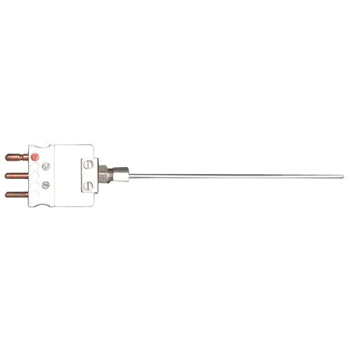 A white and red temperature controller on a green background